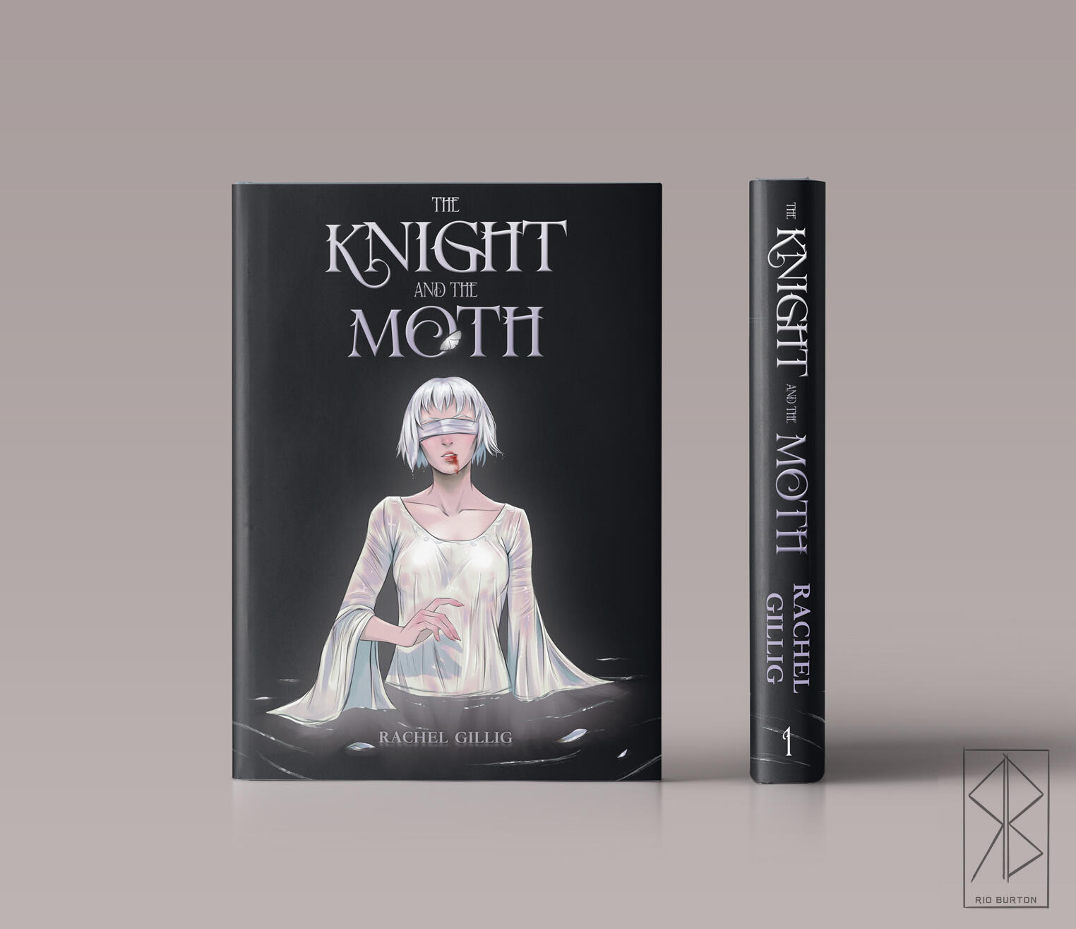 Mockup of The Knight and The Moth by Rachel Gillig. The title would be done in an iridescent pastel foil, while Sybil and the moth would have spot gloss.
